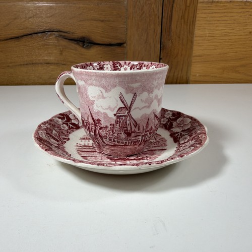 Red palissy pottery england - red,